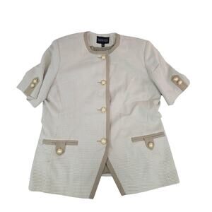 Executive Collection Size 18 Tan Button up Blazer